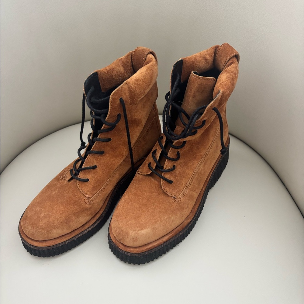 rag & bone Women’s Brown Suede Lace-Up Boots